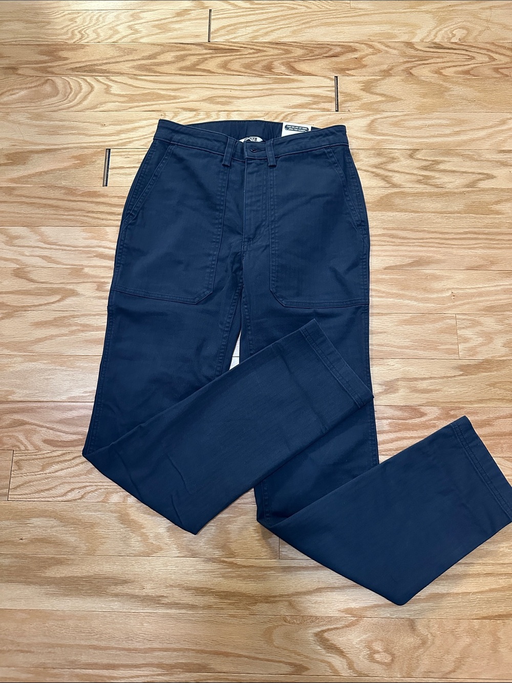 Duluth Trading Co Navy Straight-Leg Work Pants